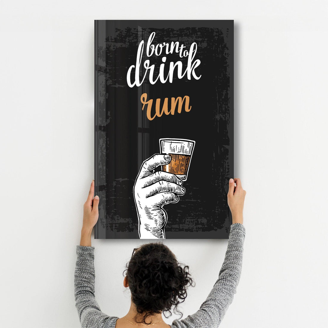 Poster décoratif "Born to Drink Rum – Urban Edition"