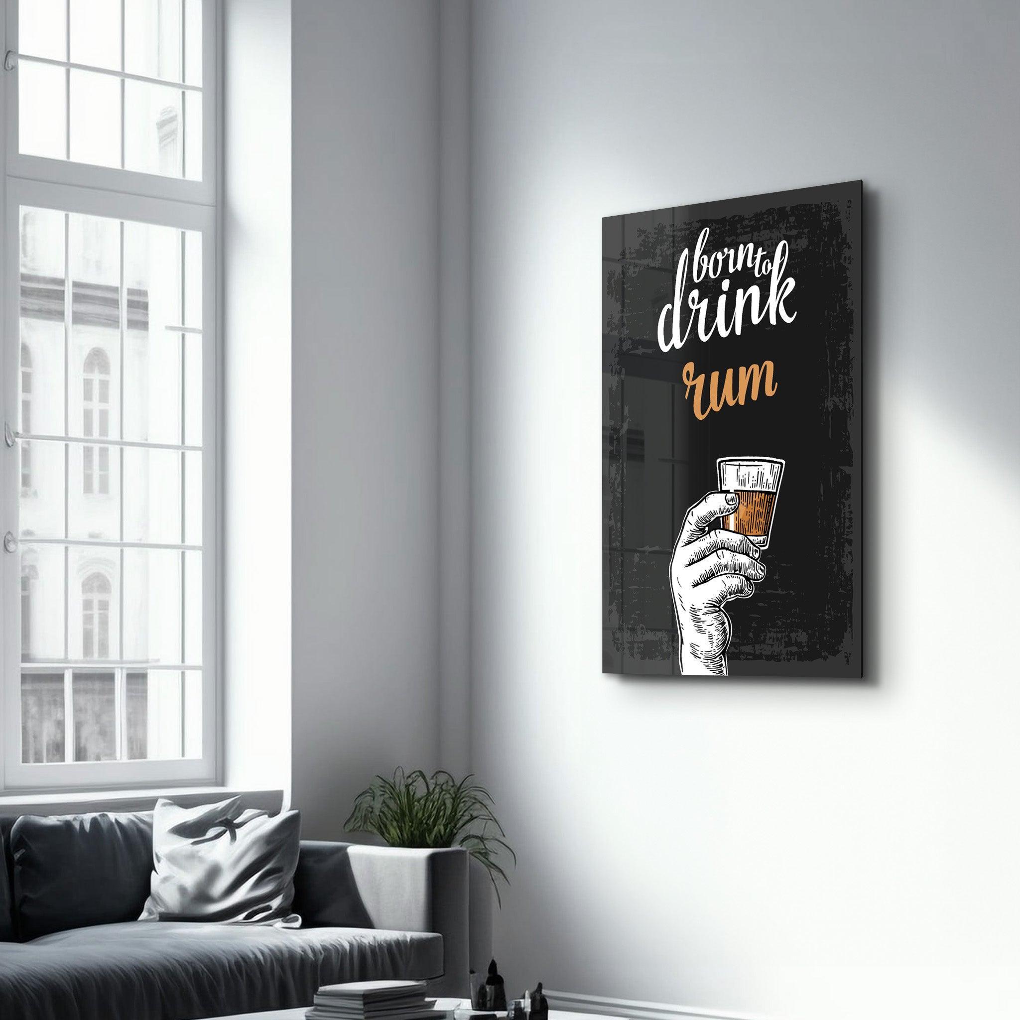Poster décoratif "Born to Drink Rum – Urban Edition"