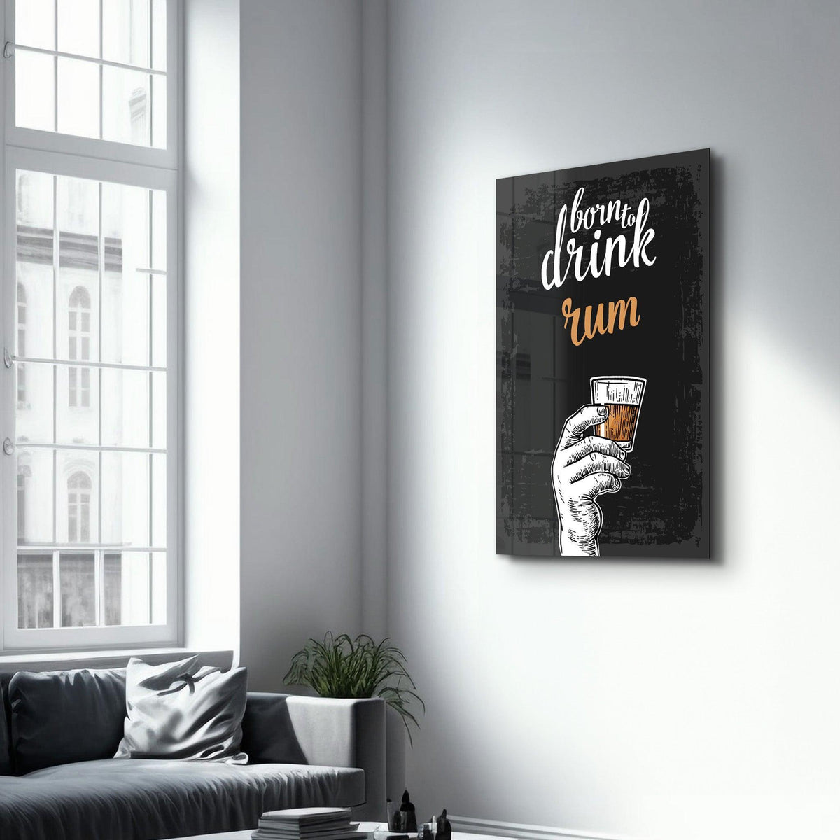 Poster décoratif "Born to Drink Rum – Urban Edition"