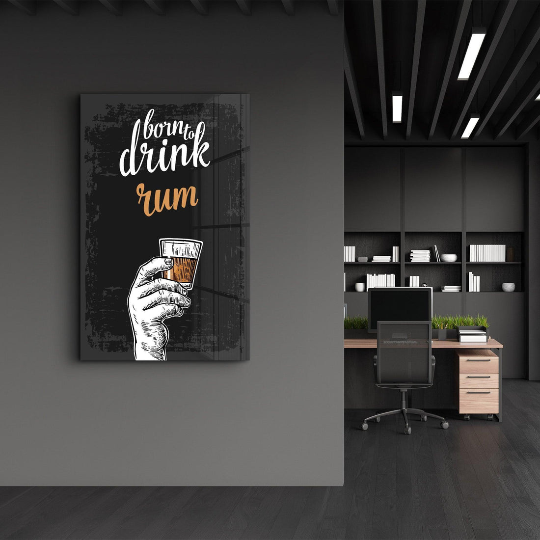 Poster décoratif "Born to Drink Rum – Urban Edition"