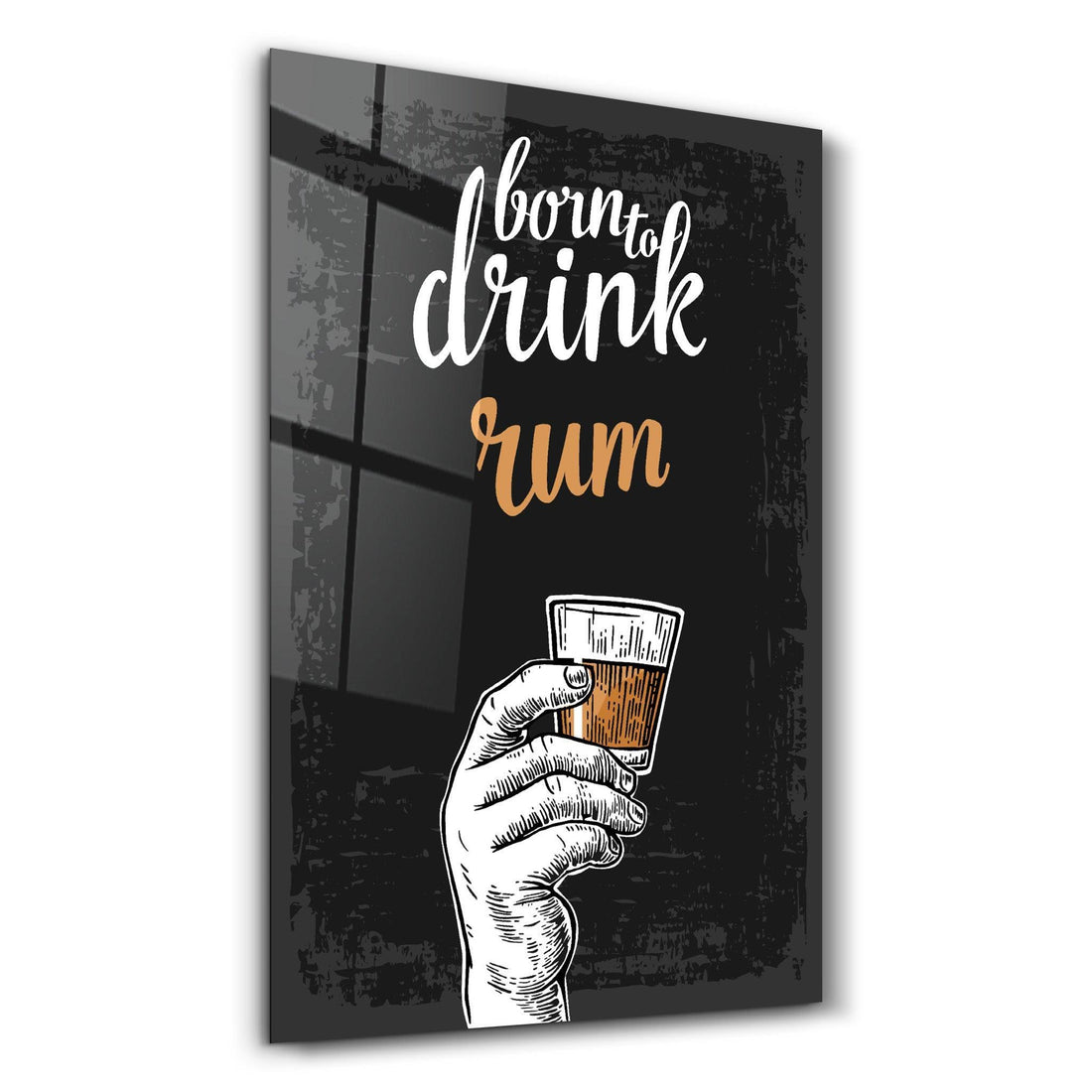Poster décoratif "Born to Drink Rum – Urban Edition"