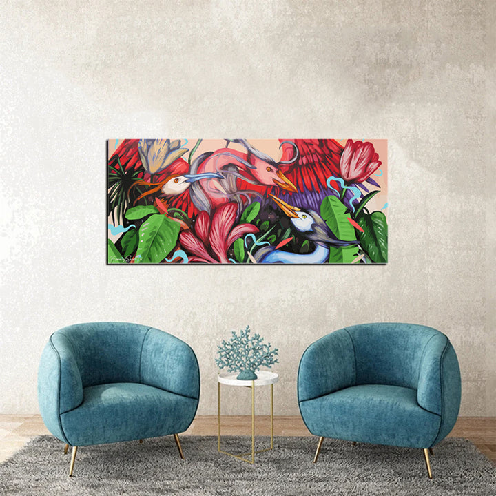 Tableau décoratif - Graffiti Oie 120-50 cm - vinyle mat