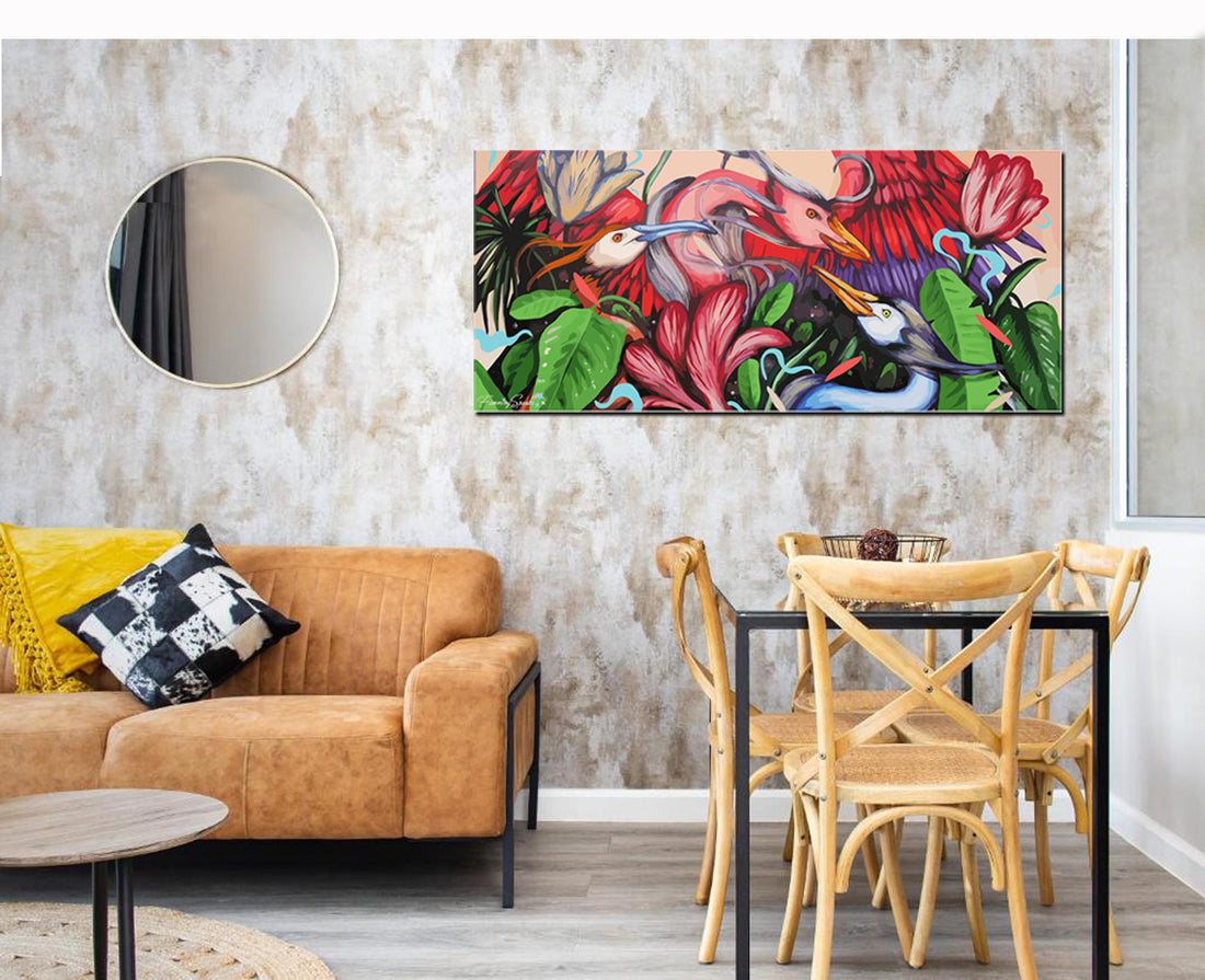 Tableau décoratif - Graffiti Oie 120-50 cm - vinyle mat