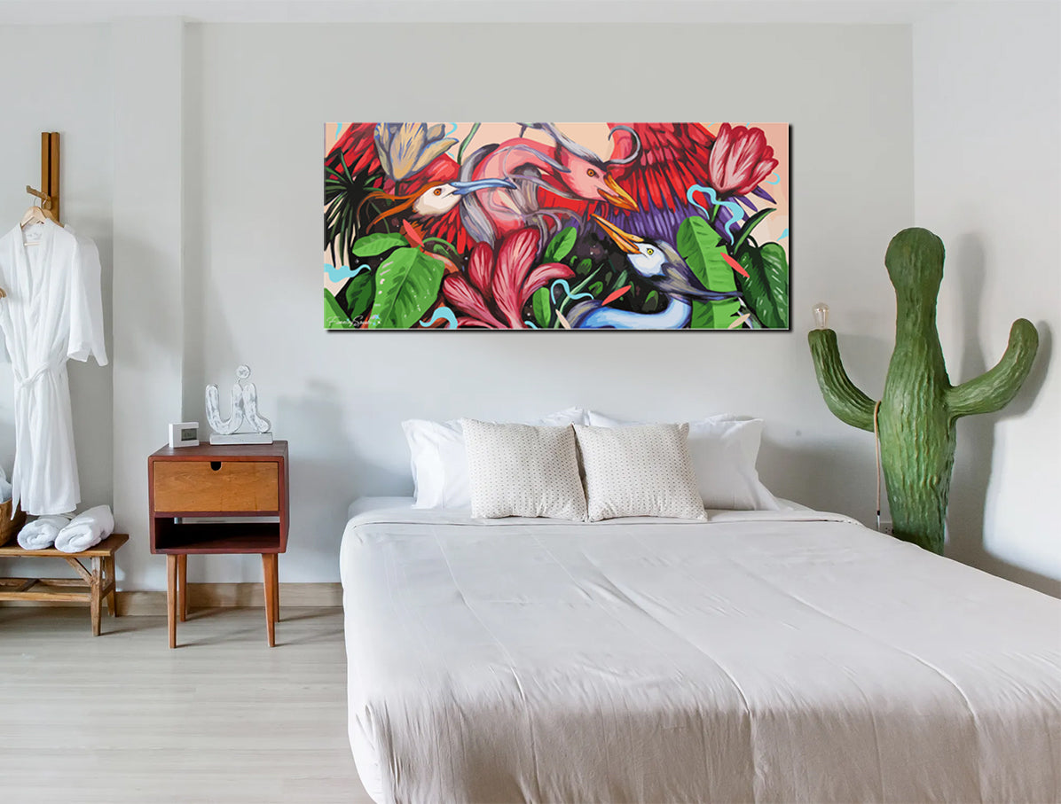 Tableau décoratif - Graffiti Oie 120-50 cm - vinyle mat