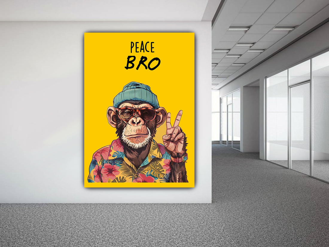 tableau vinyle sur mdf - Peace Bro