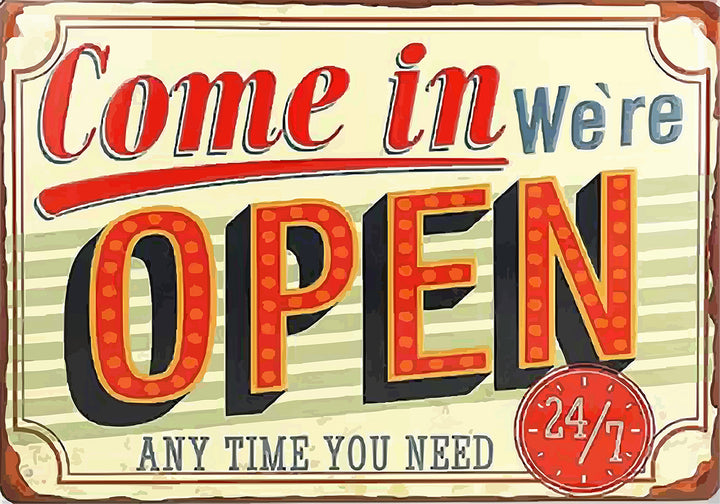 Tableau décoratif - plaque 31x22cm - open2