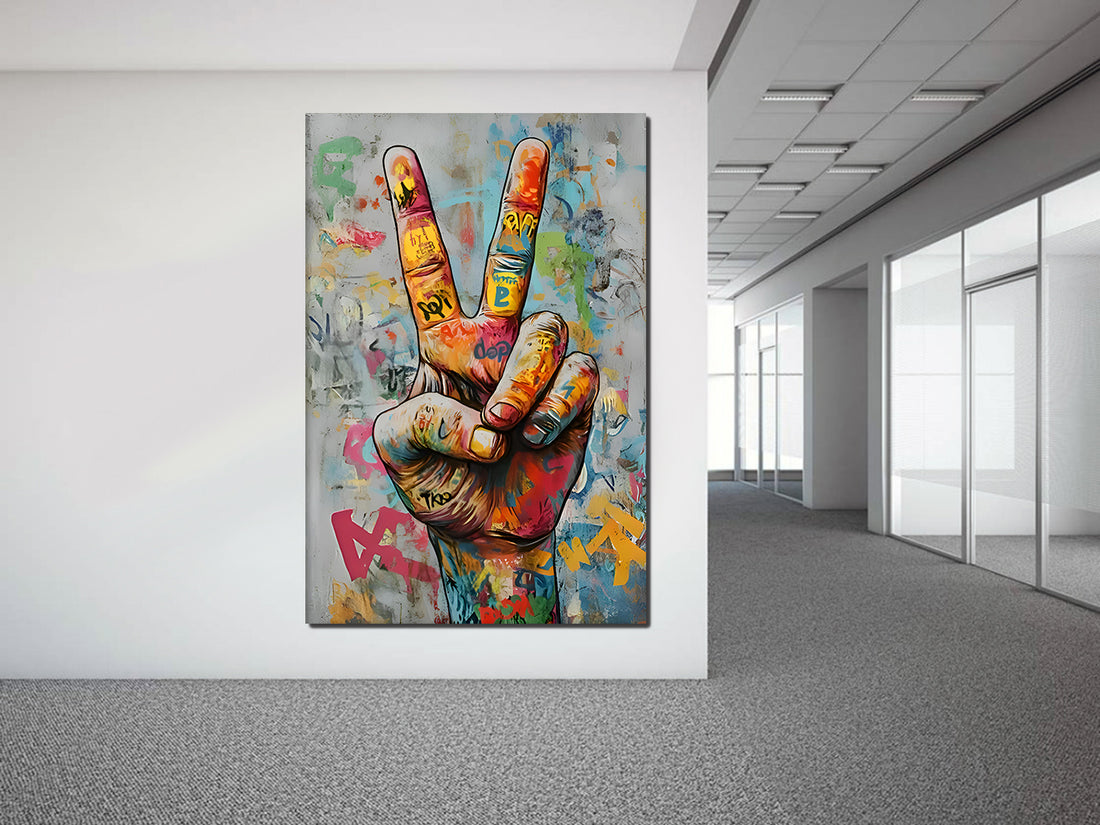 Tableau Street Art Contemporain - Geste de la Paix