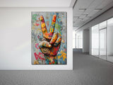 Tableau Street Art Contemporain - Geste de la Paix