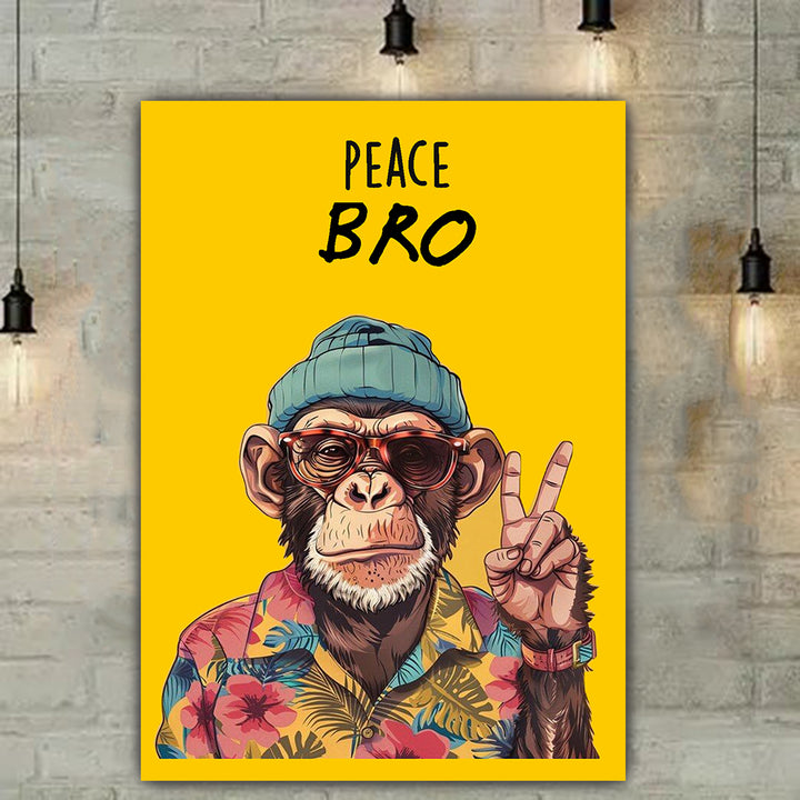 tableau vinyle sur mdf - Peace Bro