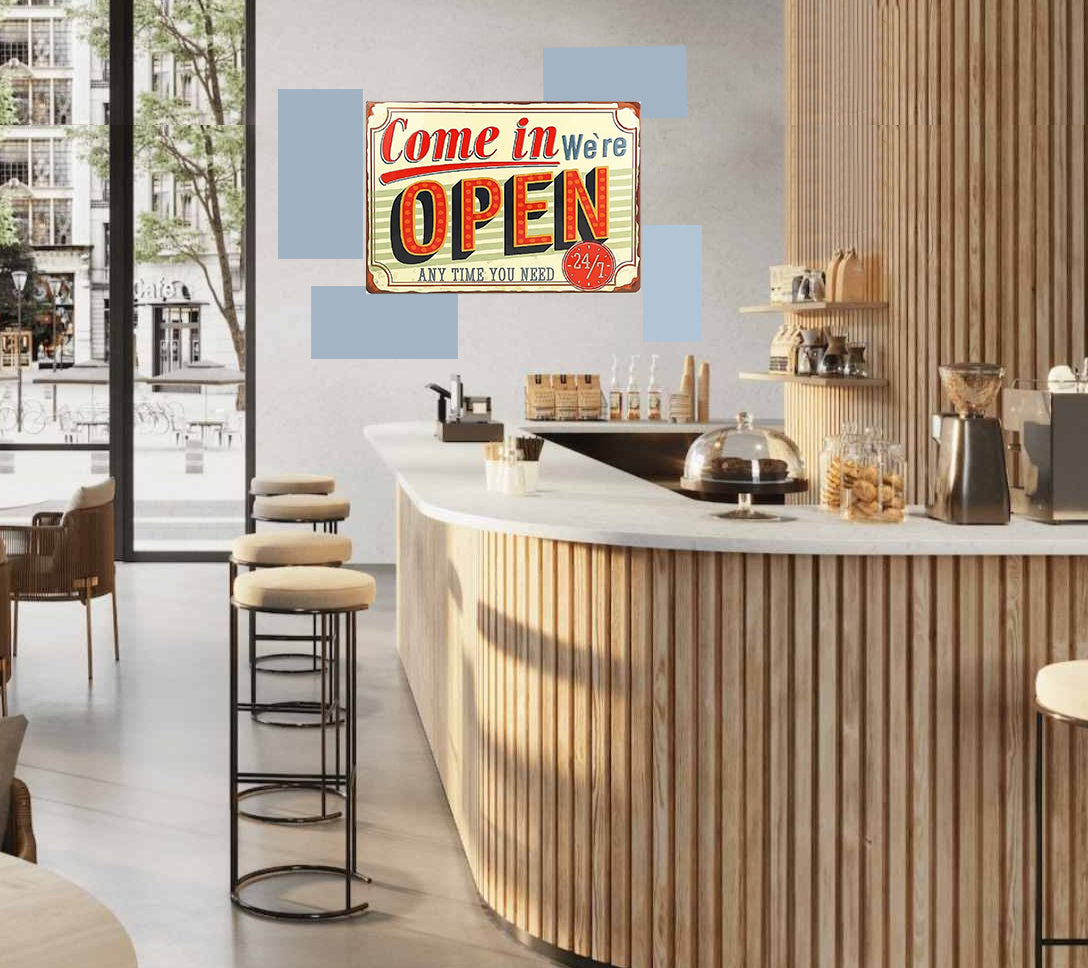 Tableau décoratif - plaque 31x22cm - open2