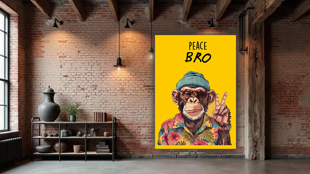 tableau vinyle sur mdf - Peace Bro