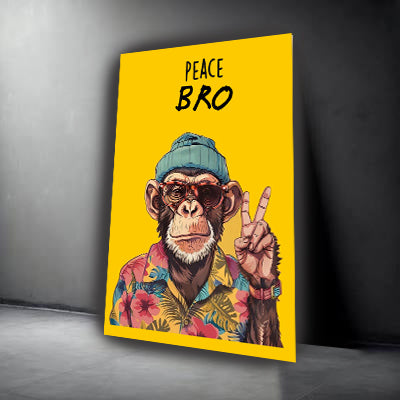 tableau vinyle sur mdf - Peace Bro