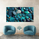 tableau décoratif  pierre bleu vert royale  - vinyle sur mdf 5mm - 80x140 cm