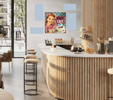 tableau décoratif -Pause-Café 30-30 cm  - vinyle mat