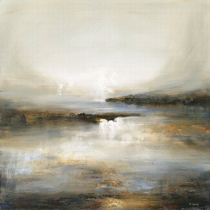 tableau auqarelle beige - 100x100 cm