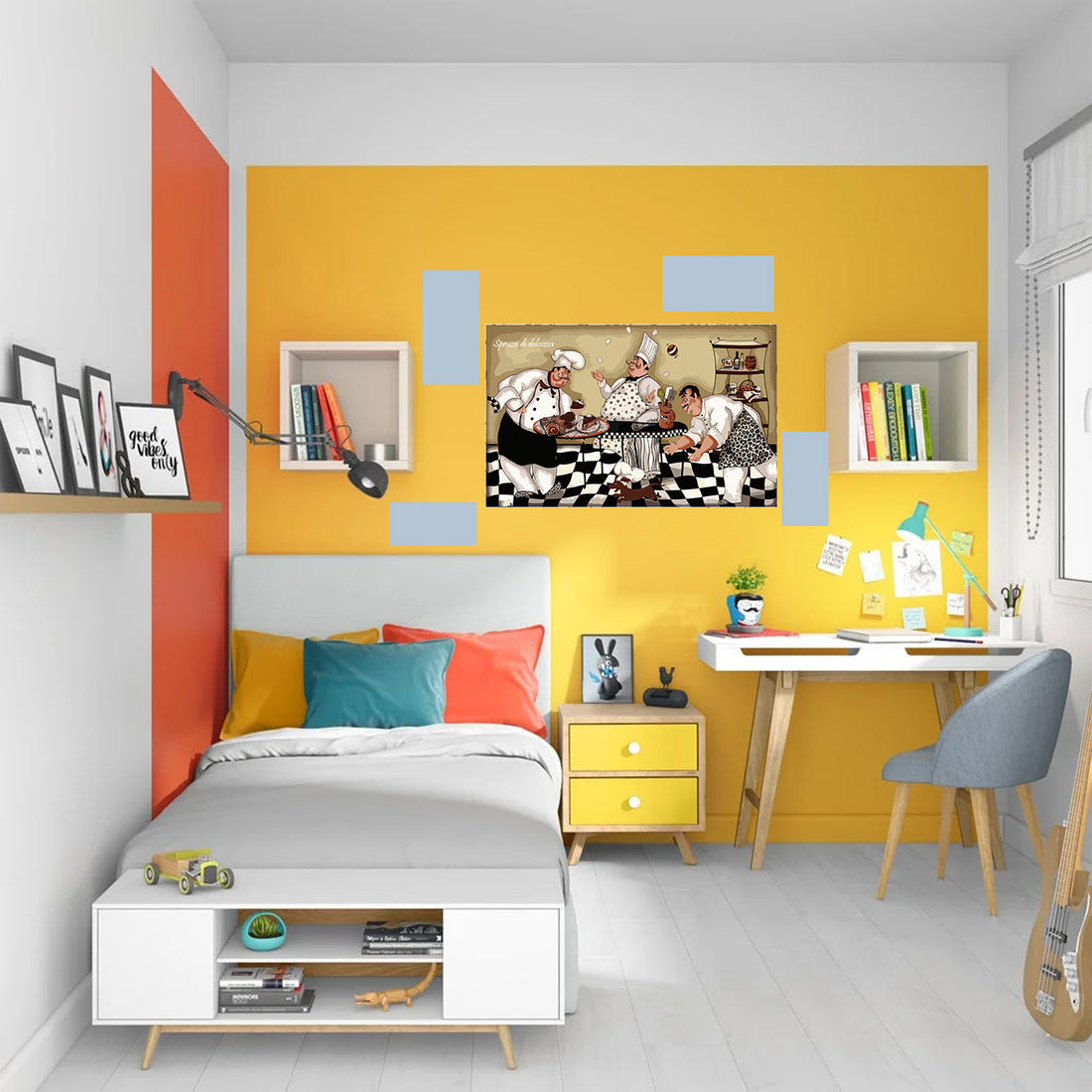 Tableau décoratif - Chef 60-40 cm - vinyle mat