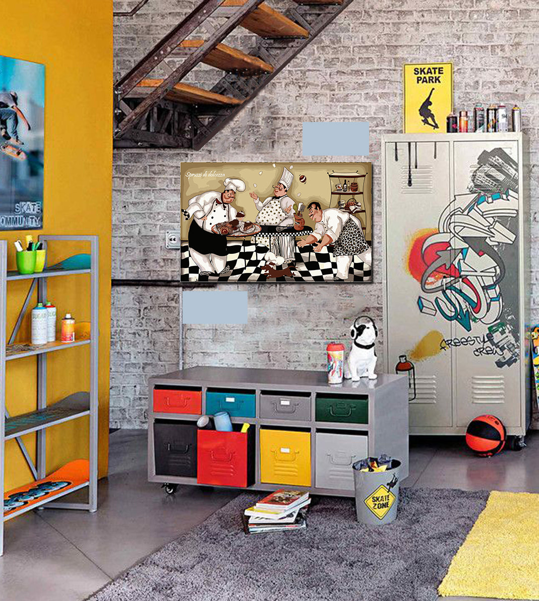 Tableau décoratif - Chef 60-40 cm - vinyle mat