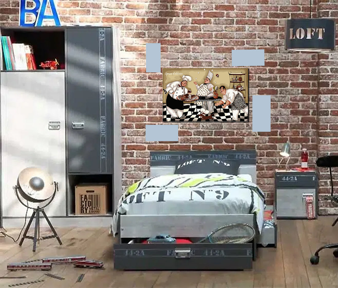 Tableau décoratif - Chef 60-40 cm - vinyle mat