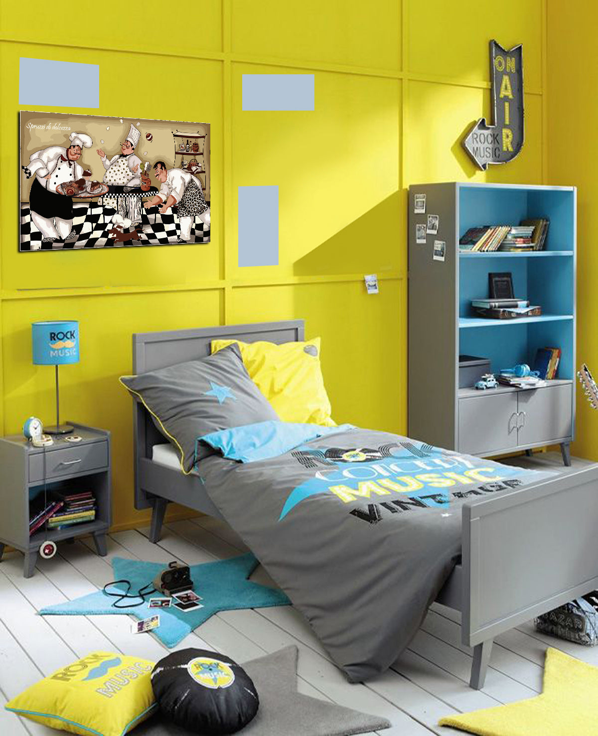 Tableau décoratif - Chef 60-40 cm - vinyle mat