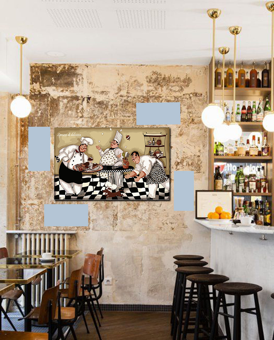 Tableau décoratif - Chef 60-40 cm - vinyle mat