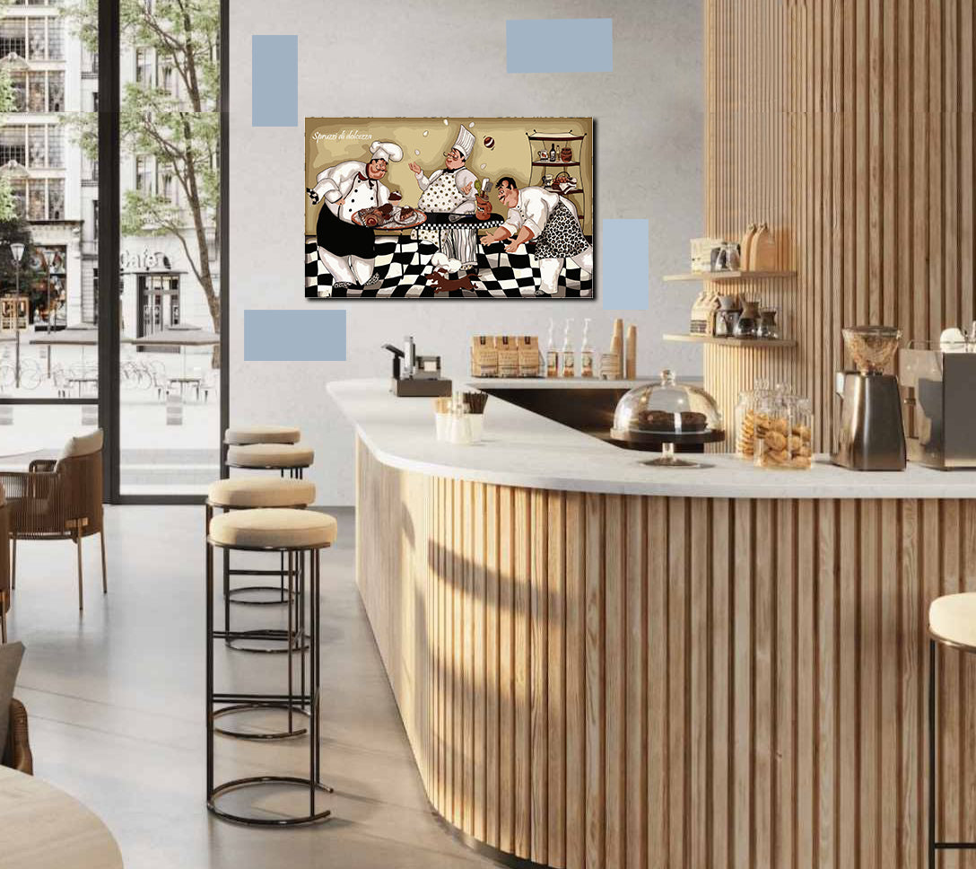 Tableau décoratif - Chef 60-40 cm - vinyle mat