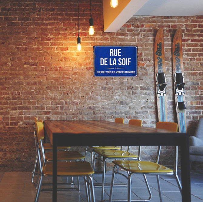 Plaque murale - Rue de la Soif - 30x40 cm