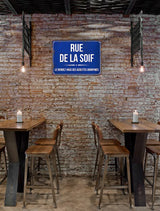 Plaque murale - Rue de la Soif - 30x40 cm