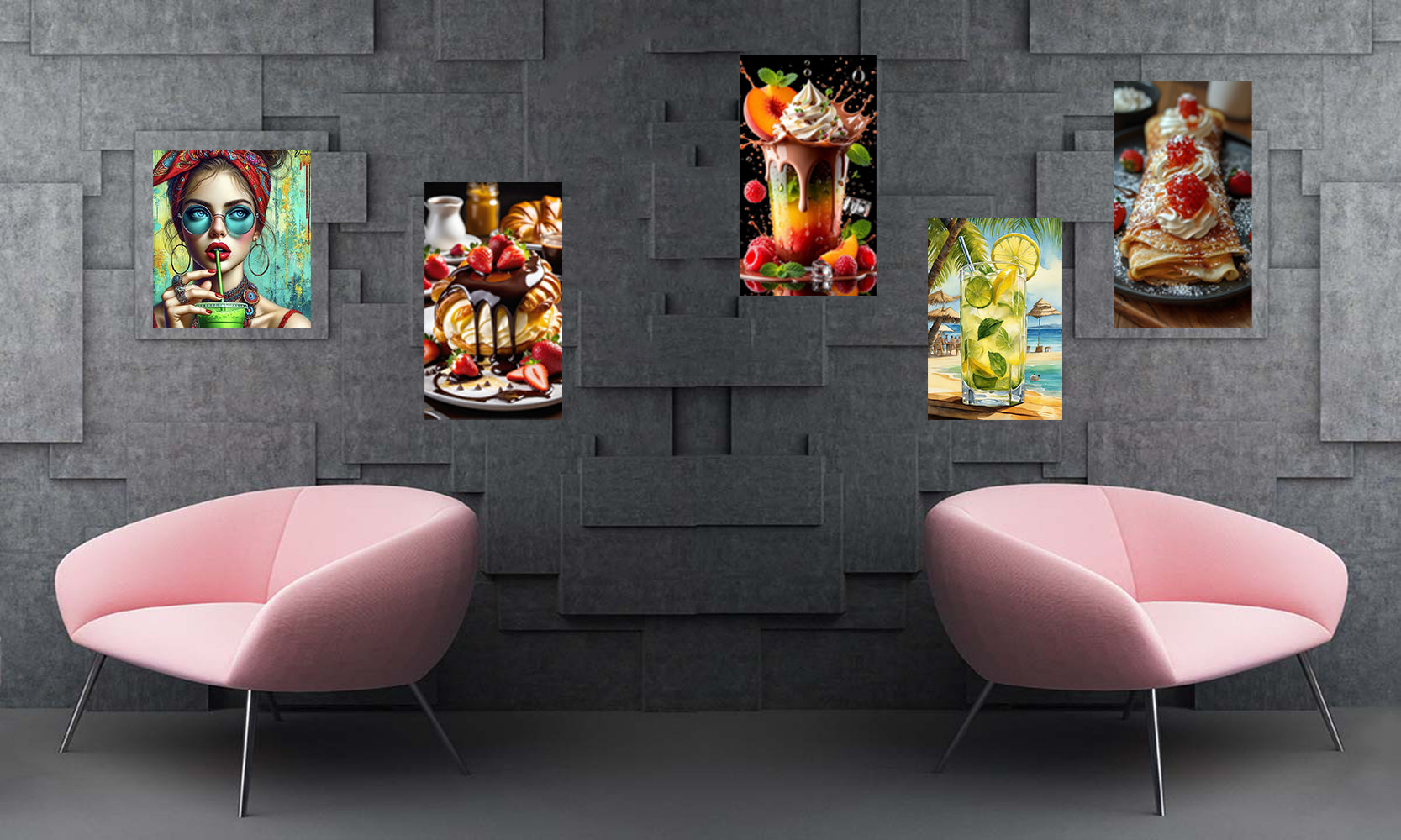pack coktail sucré bon gout - 5 tableaux