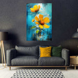 tableau  Fleur jaune - 80x120 cm