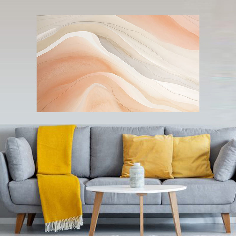 tableau feuille beige - 70x120 cm