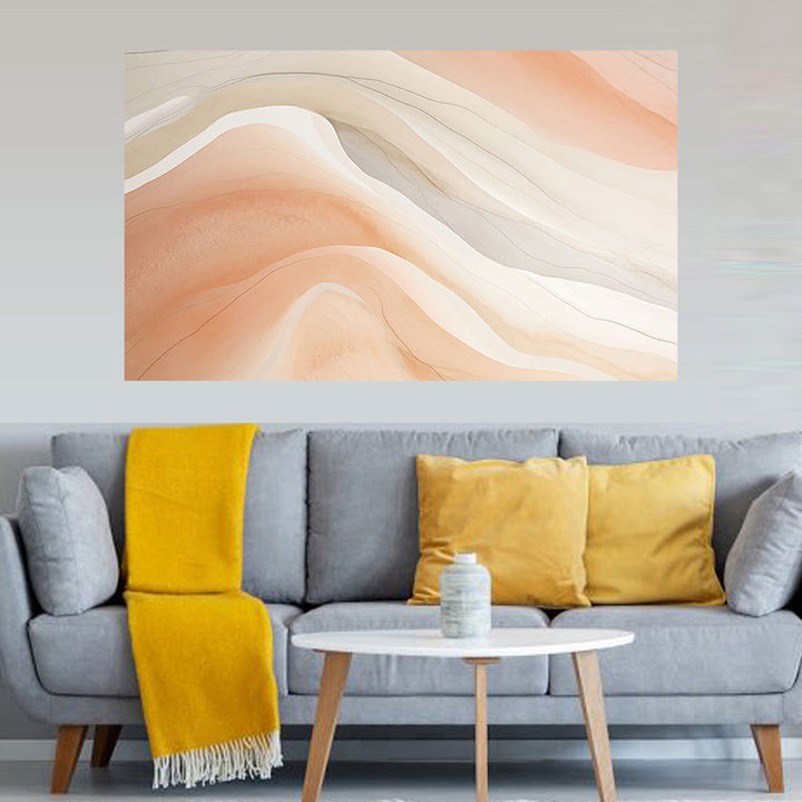 tableau feuille beige - 70x120 cm