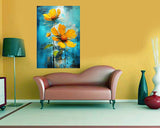 tableau  Fleur jaune - 80x120 cm