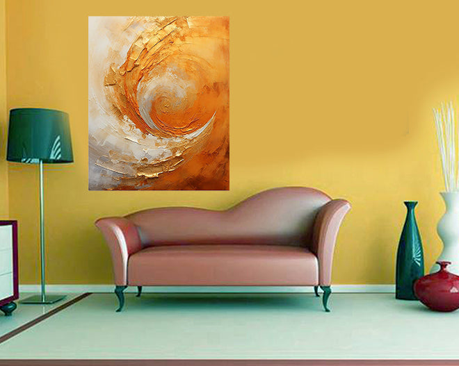 tableau vague soleil - 80 x 100 cm