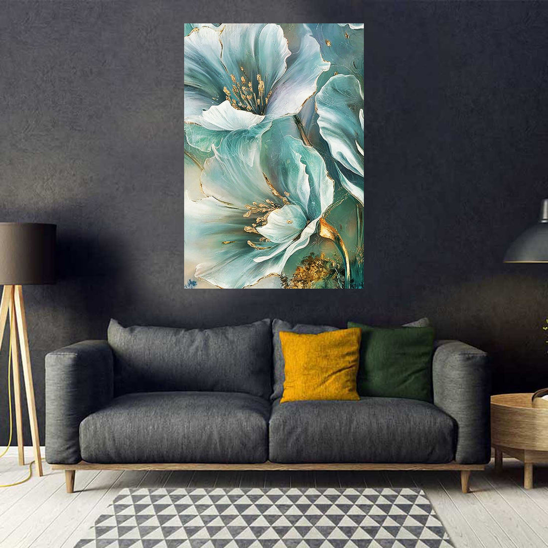 tableau tropicale vert- 80x120 cm