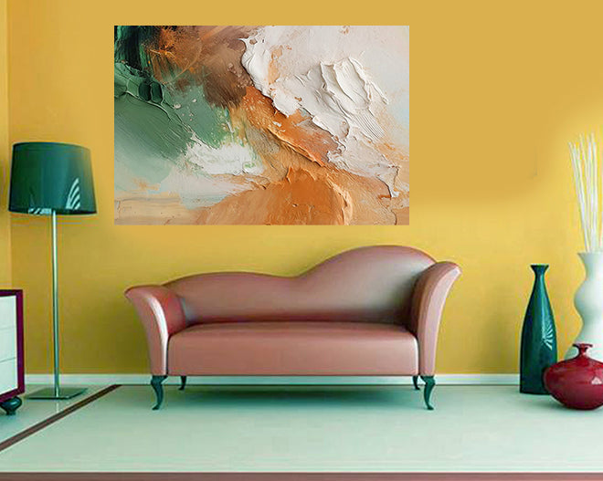 tableau  abstrait platre - 80x120 cm