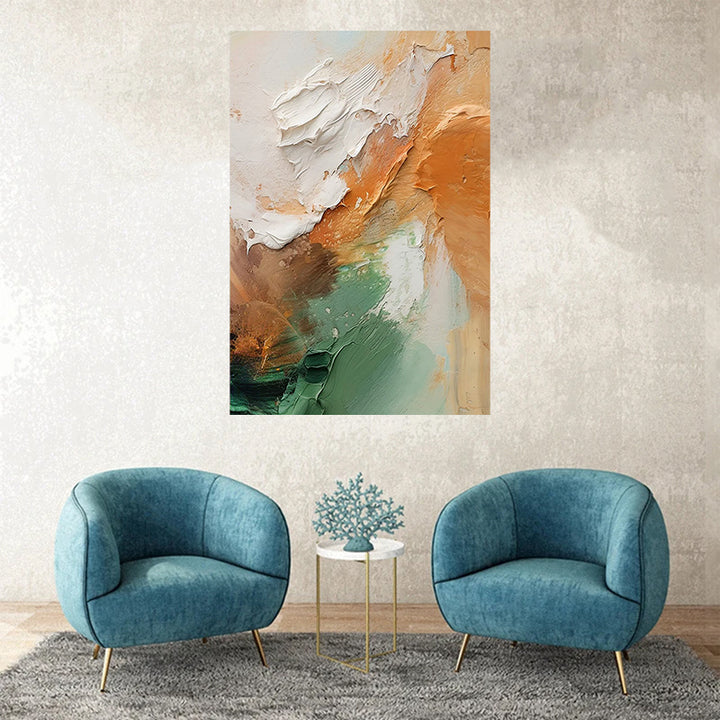 tableau  abstrait platre - 80x120 cm