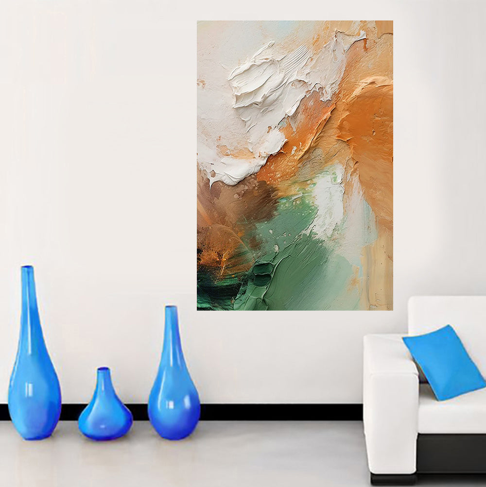 tableau  abstrait platre - 80x120 cm