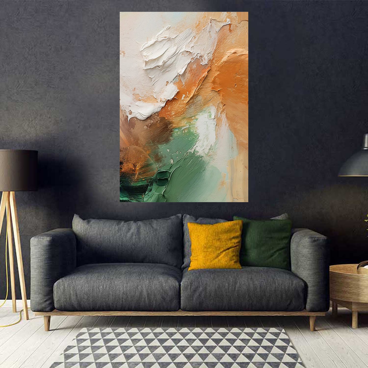 tableau  abstrait platre - 80x120 cm