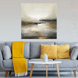 tableau auqarelle beige - 100x100 cm