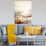 tableau aquarelle beige - 80x100 cm