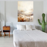tableau aquarelle beige - 80x100 cm