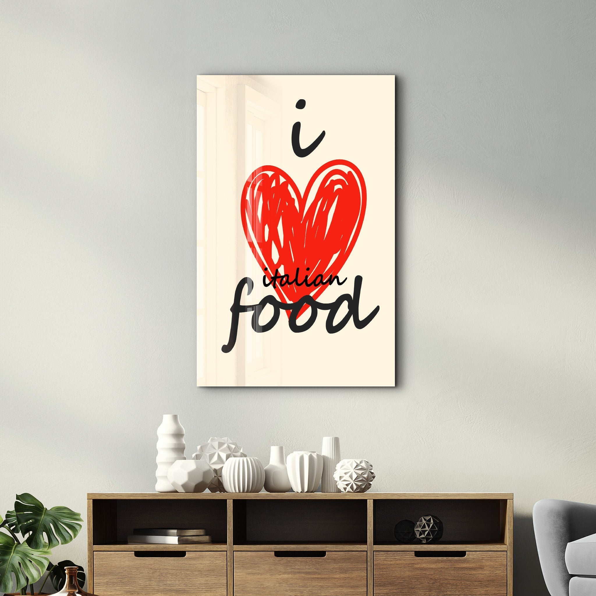 Poster gourmand "I ❤️ Italian Food"