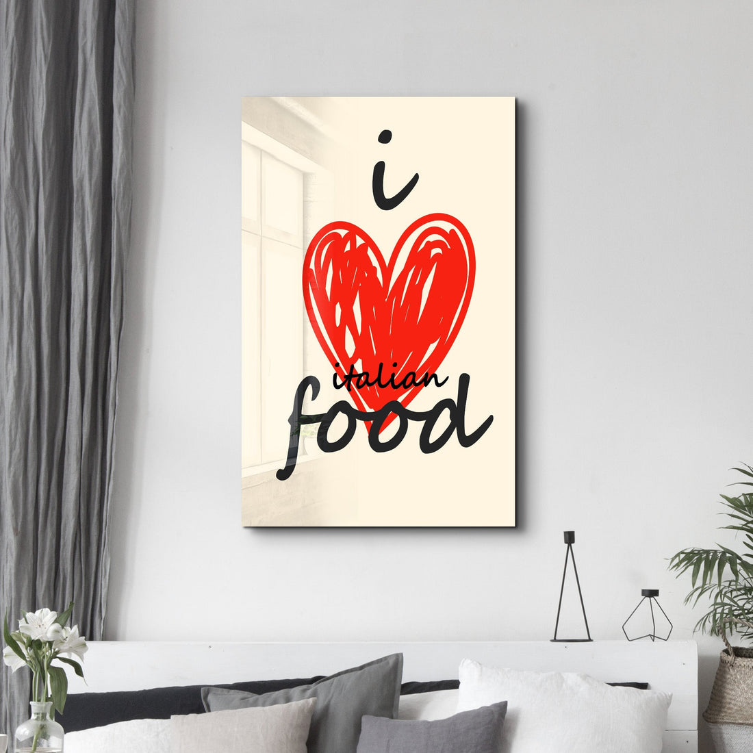 Poster gourmand "I ❤️ Italian Food"