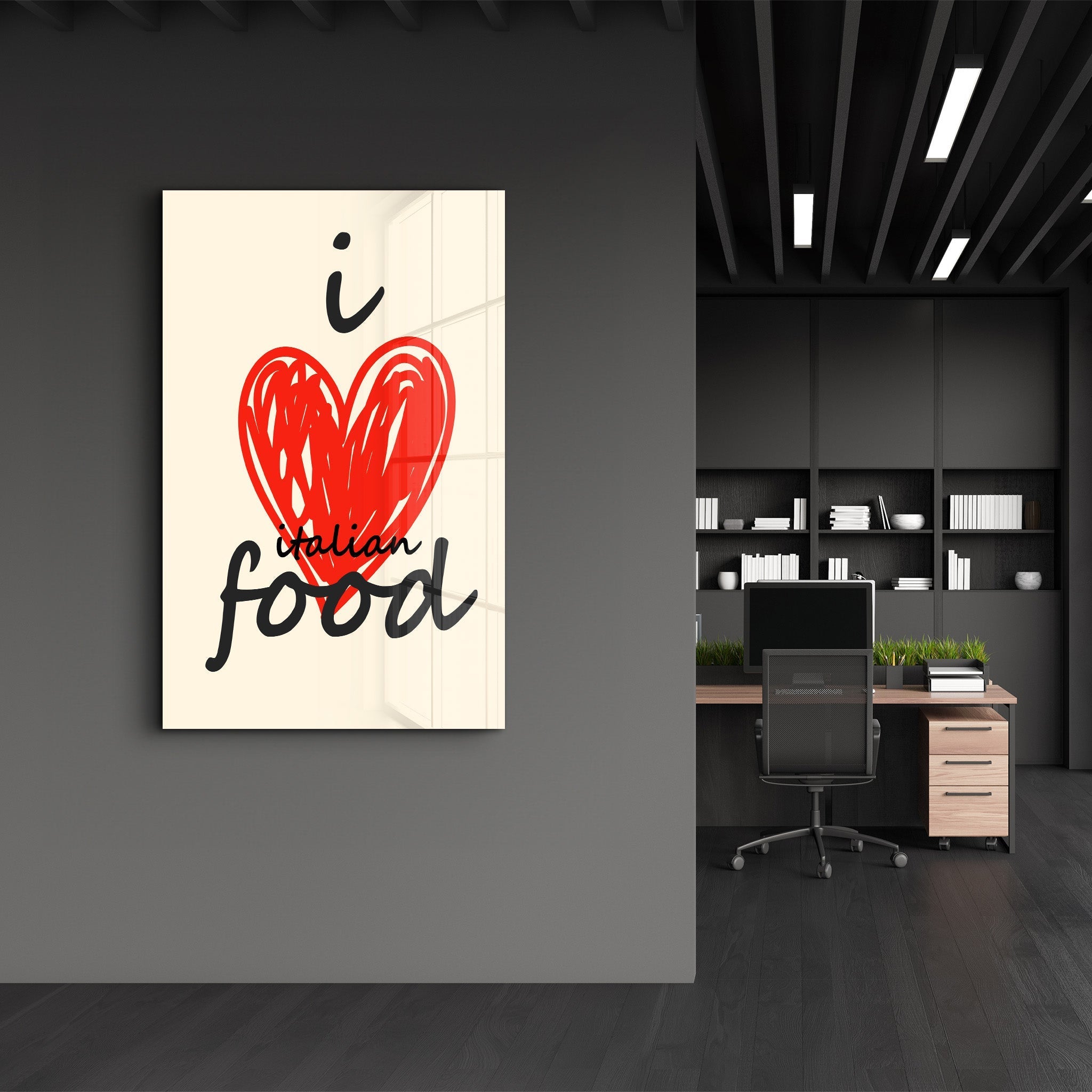 Poster gourmand "I ❤️ Italian Food"