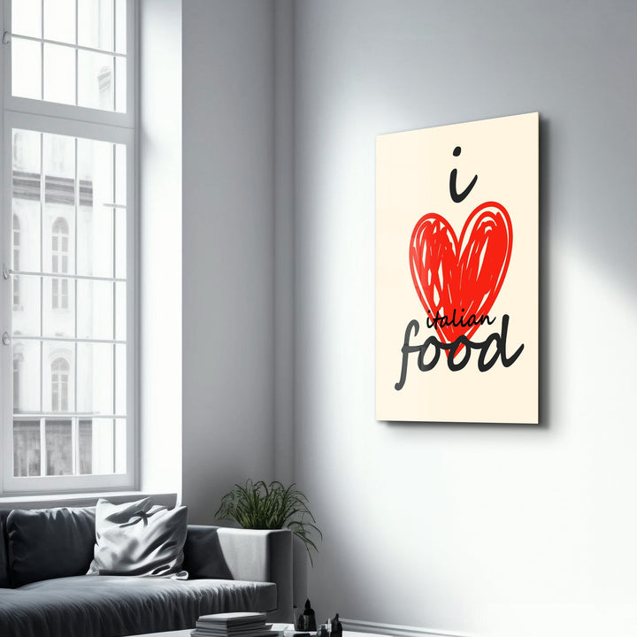 Poster gourmand "I ❤️ Italian Food"