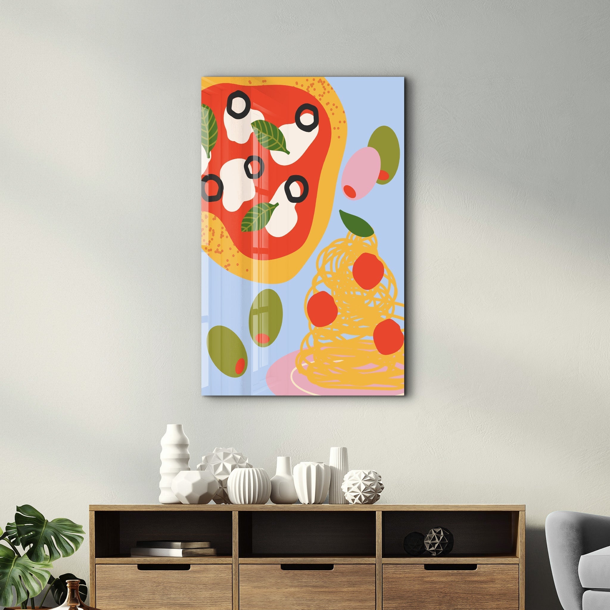 Poster Pop Art "Pizza & Spaghetti"