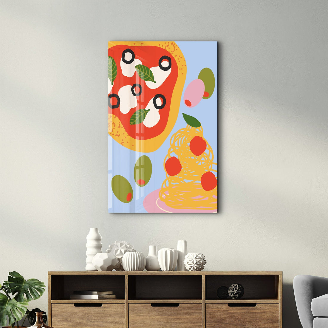 Poster Pop Art "Pizza & Spaghetti"