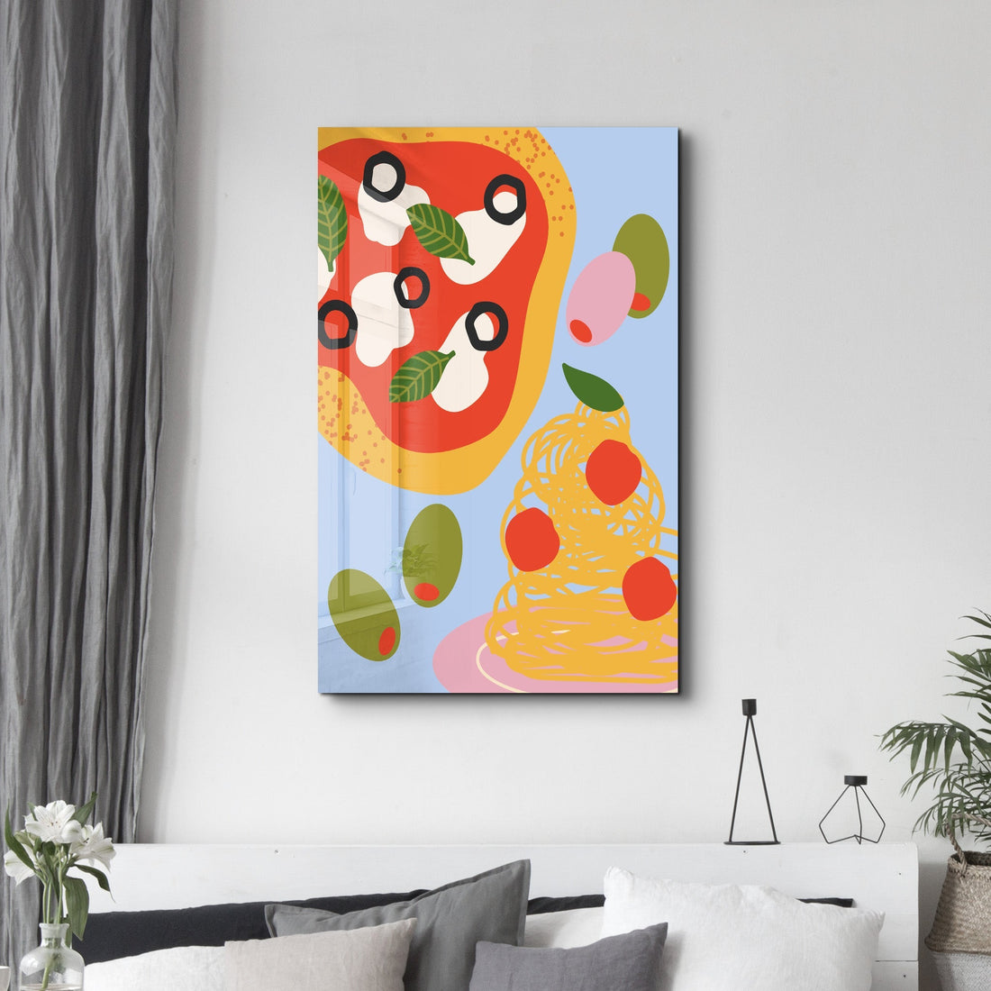 Poster Pop Art "Pizza & Spaghetti"