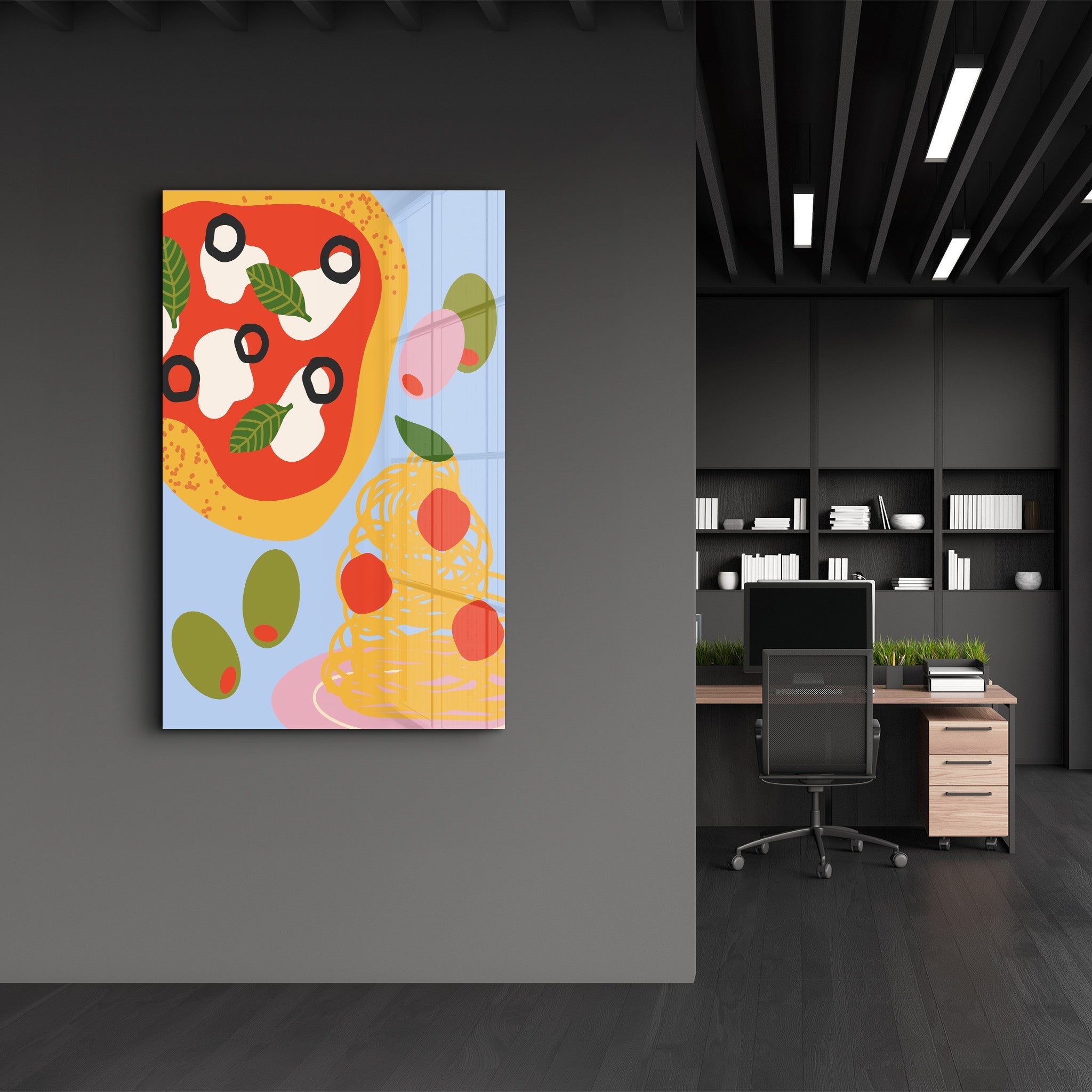 Poster Pop Art "Pizza & Spaghetti"