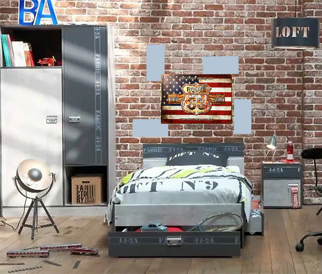 Tableau décoratif - plaque 30x21cm  - usa